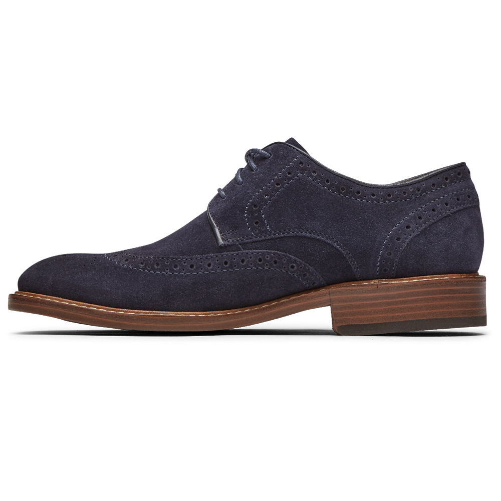 Rockport Mens Kenton Wingtip - Lace Up Navy - TCL574138